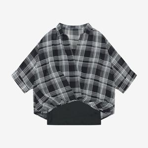 [베스띠벨리]슬리브리스루즈핏체크셔츠SET BLBAH2464