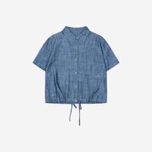 [베스띠벨리]스트링턴업셔츠형블라우스 BLBAH2424