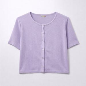 [스파오](QR) 베이직 R넥 크롭 반팔 가디건 (SPCKC38U92-T)