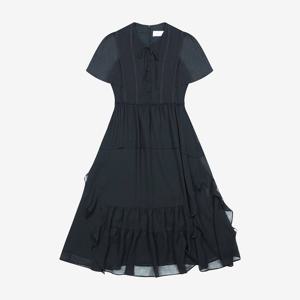 [베스띠벨리]블랙셔링타이원피스 BKOAF2552