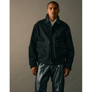 헤지스 HAZZYS [HIS]블랙 가죽카라 워크자켓 HZJU5F803BK 345072