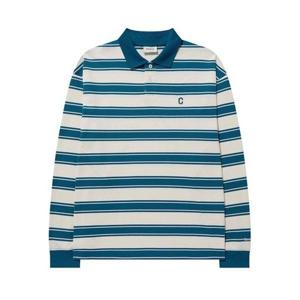 커버낫 스트라이프 카라 롱슬리브 터콰이즈 CO2501LT31TU 342820