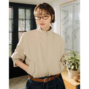 빈폴 스탠드넥 코튼 혼방 헤링턴 점퍼 - 베이지 (BF5339C01A) 348025