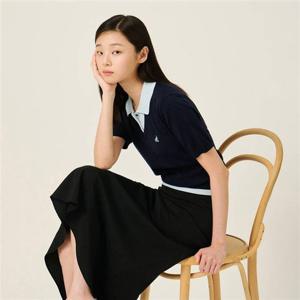 빈폴 레이어드 티칼라 반소매 풀오버 - 네이비 (BF5751C04R) 348151