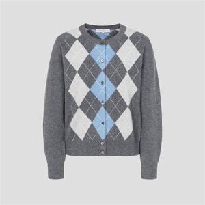 빈폴 아가일 라운드넥 카디건 - 그레이 (BF595AC033) 347589