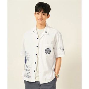 빈폴 BEANPOLE MEN 오픈칼라 자수 포인트 반소매 셔츠 화이트 (BC5565C351) BC5565C351 351560