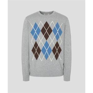 빈폴 BEANPOLE MEN 코튼 아가일 니트 - 라이트 그레이 BC6251C082 350954