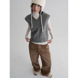 (356151CM13) [에잇세컨즈] 소프트터치 브이넥 베스트  그레이