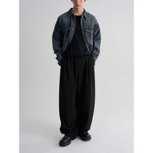 (456221SSZ5) [에잇세컨즈] 핀턱 벌룬 와이드 밴딩 슬랙스  블랙