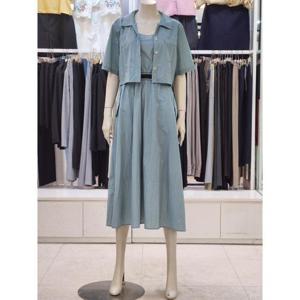 SOUP 세이브존07 셔츠형 나시 세트 롱 원피스 OA7OPT1