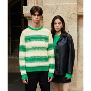 [플랙진]남성 스트라이프 라운드 니트(PWTT3NTL50M)