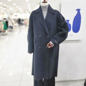 [비지트인뉴욕]더블버튼백포인트핸드메이드모직코트 VACHC44 K_U