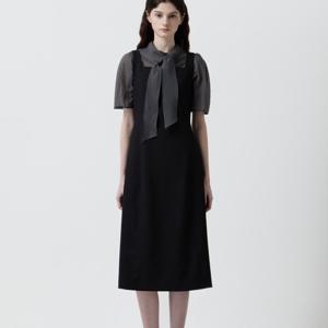 [쥬크]스퀘어넥 백리본 레이어드 원피스 Z253MSE002