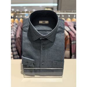 닥스셔츠 밑단일자 일반핏 이지케어 마이크로패턴 기모남방 (DLW1SHCL104E1)