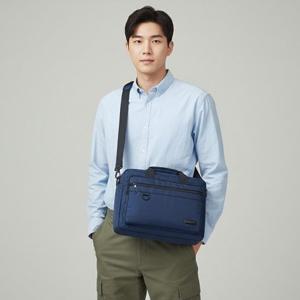 SN_9906 남성 캐주얼 데일리 빅 토트 크로스백 가로형 숄더백 보조 가방