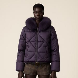 후드 사가폭스 트리밍 퀼팅 리버시블 헝가리 구스다운 패딩_SOPD250101