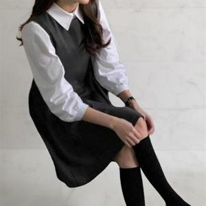 [다잇템]여성 슬리브리스 치마 쁘띠 10대 드레스