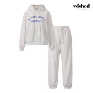 [위시드]기모 레터링 후드 조거 트레이닝 셋업 (WICDOP001)