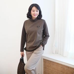 [쉬즈마담]T57454 모던 송치패치 모크넥티 60대 엄마옷