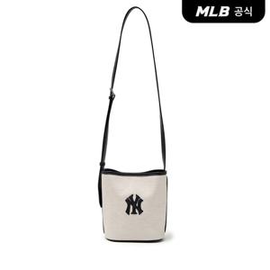 [MLB공식] 26N 베이직 캔버스 미니 버킷백 NY (Ivory) 3ABMB016N-50IVS