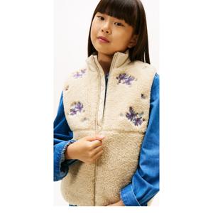 타미힐피거칠드런6 T42G0QVT370GT1  플로럴 자수 데티 패딩 베스트