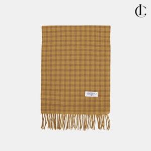 엘케이트 여성 겨울 데일리 롱 타탄 미니 체크 스카프 프린지 울 머플러 LALBBM004