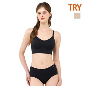 [트라이] 더뷰 여성 심리스 골지 미디 팬티