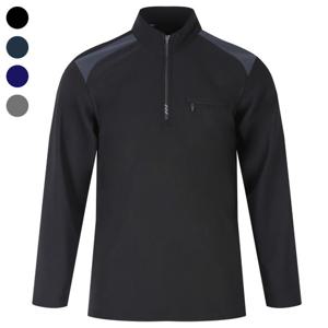 남자 겨울 포근한 기모 스판 반집업 BR-L-TS-Q006-블랙