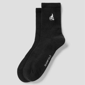 [빈폴] 발편한 남성  메쉬 골지 중목 양말 - 블랙 BE61KTM535 026