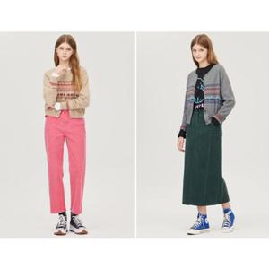 베네통 (BAKCE3561) 노르딕 호른 버튼 울 가디건