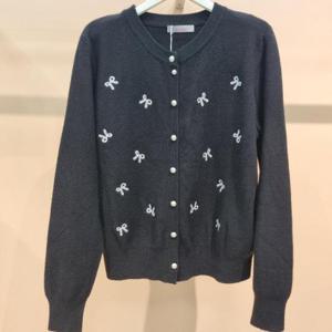 라티움 HC34 봄간절기 리본자수진주단추숏짧은슬림니트가디건 T2613cd23