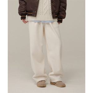 커버낫 COVERNAT 트리플리스 원턱 세미와이드핏 팬츠 아이보리 CO2404PT12IV 343957