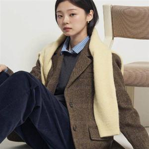 빈폴 해리스 트위드 헤링본 세미 오버핏 재킷 - 베이지 BF5911C01A 347404