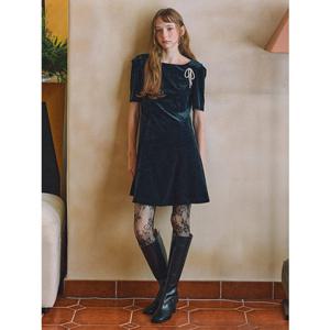 올리브데올리브 (OW4WOB17) 벨벳 핏앤 플레어 원피스