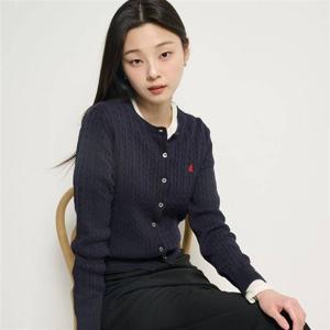 빈폴 코튼 슬림케이블 카디건 - 네이비 BF615AE02R 348527
