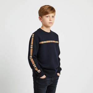 버버리 칠드런 버버리 8068433 A1189 빈티지 체크 패널 주니어 맨투맨