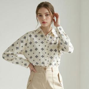 FOCUS  에스닉 나염 카라 블라우스 PBINF6S1BL5211