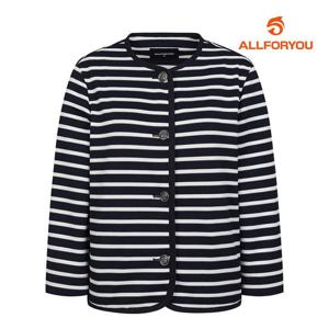 [올포유] 여성 마린 스트라이프 가디건형 자켓 ALKKM3221-915