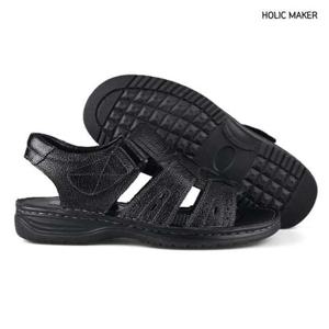 홀릭메이커 남성 소가죽 가벼운 발편한 샌들 HBM053