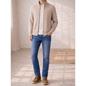 [바쏘옴므]울100 봄가을 간절기 니트집업 가디건  WSZ4-WA83-ABG