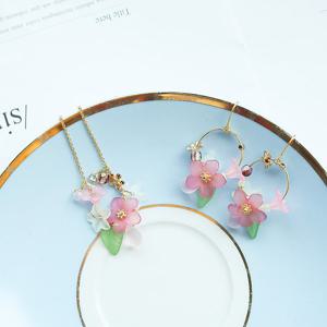 [폭스타일] [귀걸이+팔찌] [핸드메이드] 수피아 플라워 세트