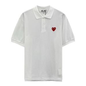 25SS 꼼데가르송 레드 와펜 카라 반팔 티셔츠 AX-T006-051-5-7