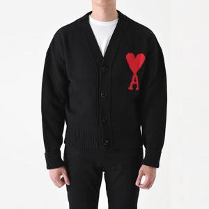 아미 빅하트 V넥 가디건 블랙 UKC002 018 009