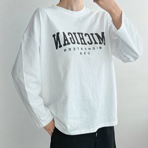 나야홍 / 빅사이즈 602 미시간라운드롱티셔츠 DNSX162