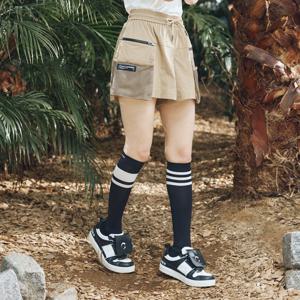 챌린저 탈부착 메쉬빅포켓 허리스트링 여성 큐롯형 반바지 베이지 CHD2WHP0684BE