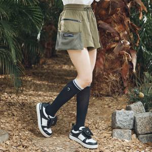 챌린저 탈부착 메쉬빅포켓 허리스트링 여성 큐롯형 반바지 카키 CHD2WHP0684KH