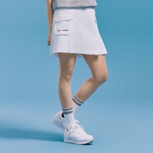 챌린저 여성 엠보싱 시어서커 카고 포켓 큐롯 화이트 CHE2WSK2667WH