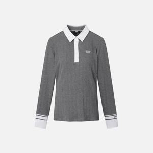 PXG골프긴팔티 VQA PJFCW2105-12 여성 텍스쳐 칼라 롱슬리브 티셔츠