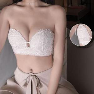 브라탑 어니븐 레이스 웨딩 브라렛 끈 자세 탈착