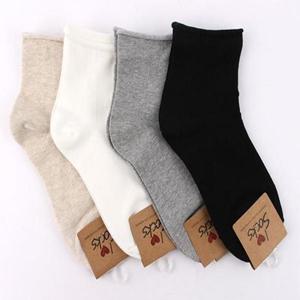 긴목양말 여성 당뇨양말 무지 무압박 돌돌이 5매